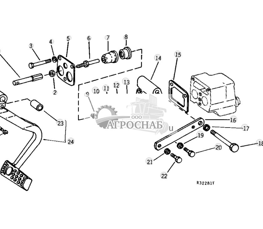 Brake Pedal, Brackets And Valve Cover 